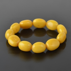 Baltic amber olive beads bracelet